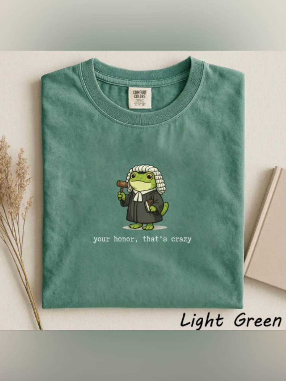 Comfort Colors Frog Lawyer T-Shirt, Funny Law School Graduation Graphic Tee
